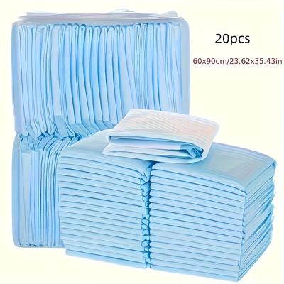 TEMU 50pcs Absorbent Dog Training Pads, Heavy Duty Woven Puppy Pee Pads, Leak-proof, Washable, 17.72x23.62inch/23.62x23.62inch/23.62x35.43inch, For Large Dogs, Blue, Non-woven Material Image