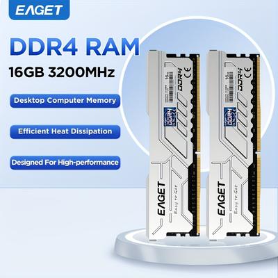 TEMU Eaget Ddr4 32gb Kit (2x16gb) /16gb Kit (2x8gb), Desktop Memory 3200mhz Ddr4 Gaming , For Amd And Memory Module Image