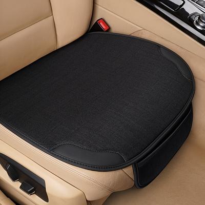 TEMU Breathable Linen Car Seat Cushion - Universal Fit, Comfortable & Durable Protection For Vehicle Seats Image