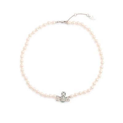 Kitty Orb Faux Pearl Necklace - White - Vivienne Westwood Necklaces