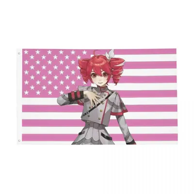 Kasane Teto Flags Double Sided Indoor Outdoor Banner Cute Manga Polyester Home Room Dorm Wall Decor