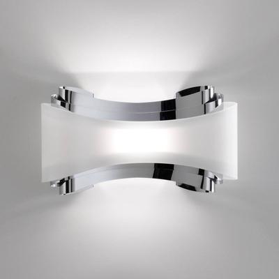 Selène LED-Wandleuchte Ionica mit Glasblende, chrom Image