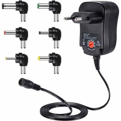 12 W Universal-Netzteiladapter 3 V 4,5 V 5 V 6 V 7,5 V 9 V und 12 V, Netzladegerät-Transformator DC Image