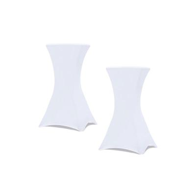Idmarket - Satz von 2 weißen Hussen für hohen Klapptisch 105 cm Image