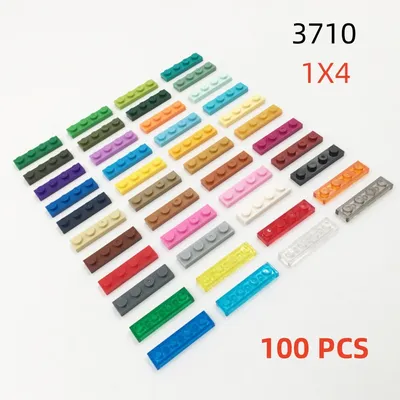 100 Teile/los Gebäude Blöcke 3710 Platte 1x4 Ziegel DIY Assmble Sammlungen Groß Modulare GBC Image