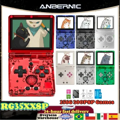 ANBERNIC RG35XXSP Flip Handheld Spielkonsole 3,5 Zoll IPS Video Gaming Konsole 64Bit Linux System Image
