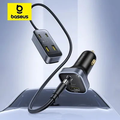 Baseus 110W In-Fahrzeug-Autoladegerät Erweitern Sie das Schnellladegerät 3U+3C PD QC SCP FCP AFC Image