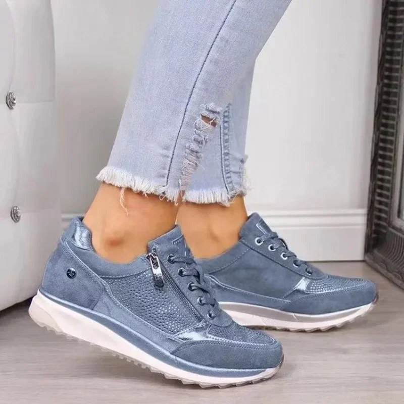Neue Damen verschleiß feste Keils chuhe leichte Damenschuhe Damen vulkan isierte Schuhe atmungsaktive Schuhe