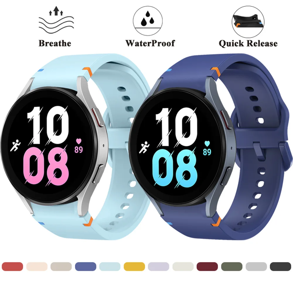 Uhrenarmband für Samsung Galaxy Watch 4, 40/42/44/46 mm, Silikonarmband für Galaxy Watch 6 Classic 43/47 mm Image