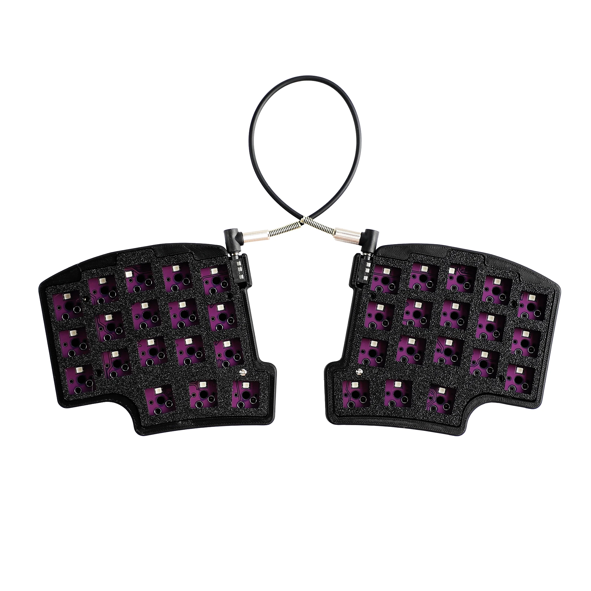 YMDK Split 36 Tasten Ergonomie 40 % Layout 3D-Druck PLA Hotswappable RGB QMK Fläschchen All Key programmierbares mechanisches Tastatur-Kit Image