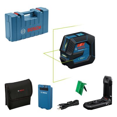 Linienlaser BOSCH PROFESSIONAL "GLL 20-22 G Professional", blau, Lasermessgeräte, Dual Power Source Image