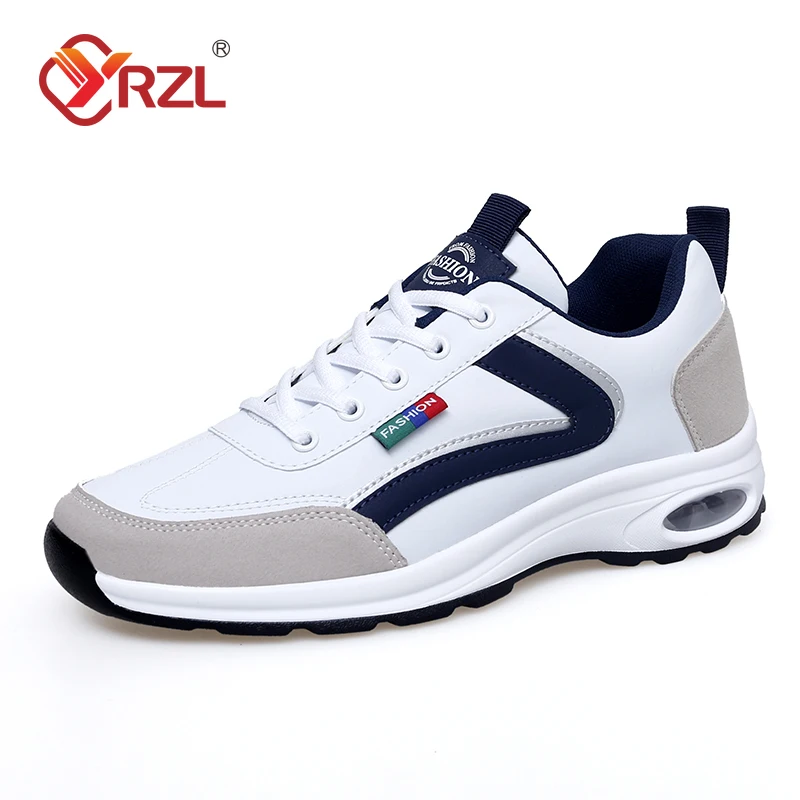 YRZL Männer Schuhe Frühling Herbst Wasserdichte Wanderschuhe Weiße Turnschuhe Mann Leder Sport Schuhe Rutschfeste Schuhe Tennis für Männer