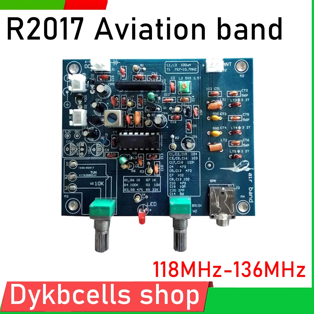 R2017 Aviation Band Receiver am Radio 118m-136MHz DIY-Kits für UKW-Antenne/Flugzeug turm fordern HF-Amateurfunk verstärker Image