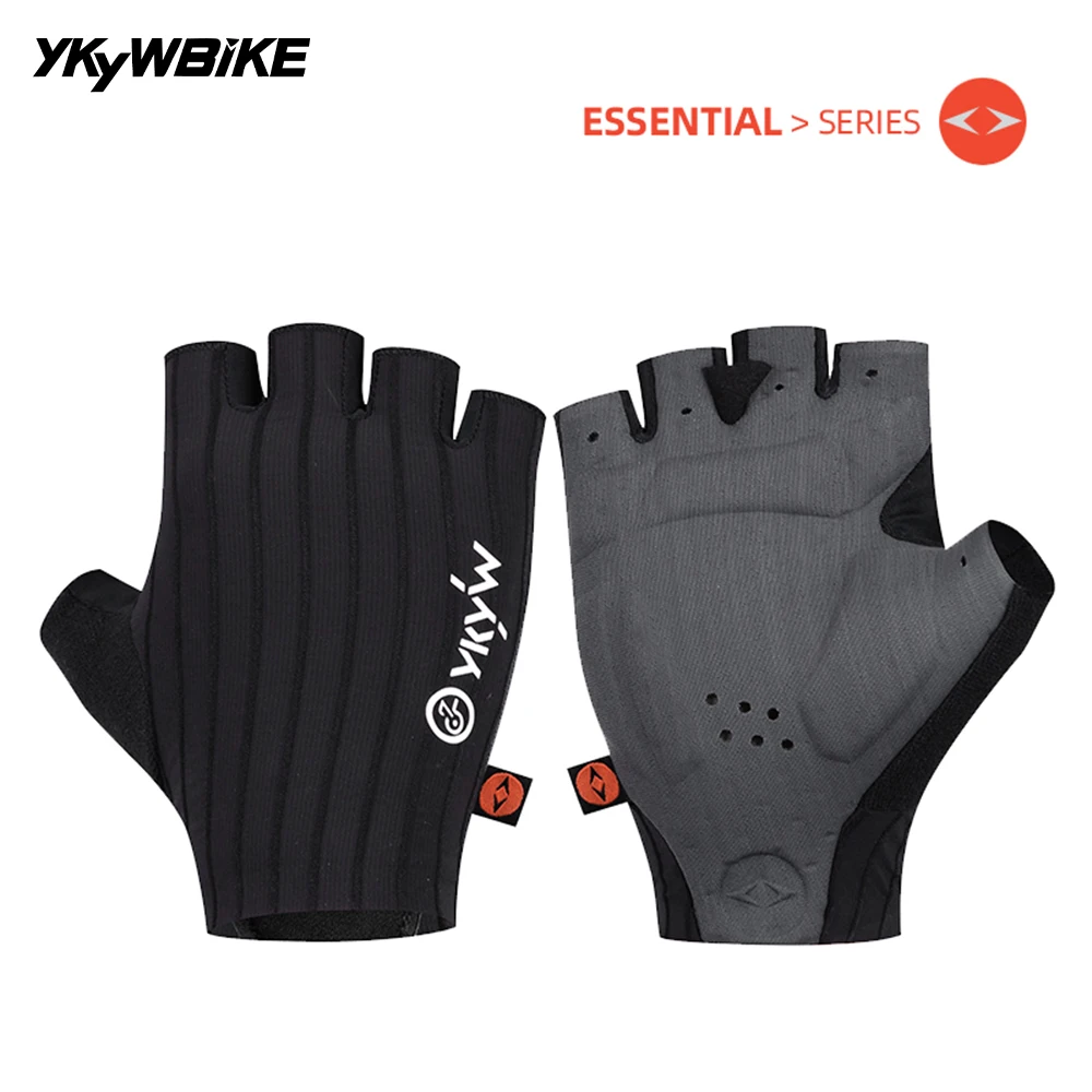 YKYWBIKE Fahrradhandschuhe Sommer Italien Schnittstelle Handpolster Stoßdämpfende Halbfinger-Fahrradhandschuhe Mountainbike MTB-Handschuhe Image