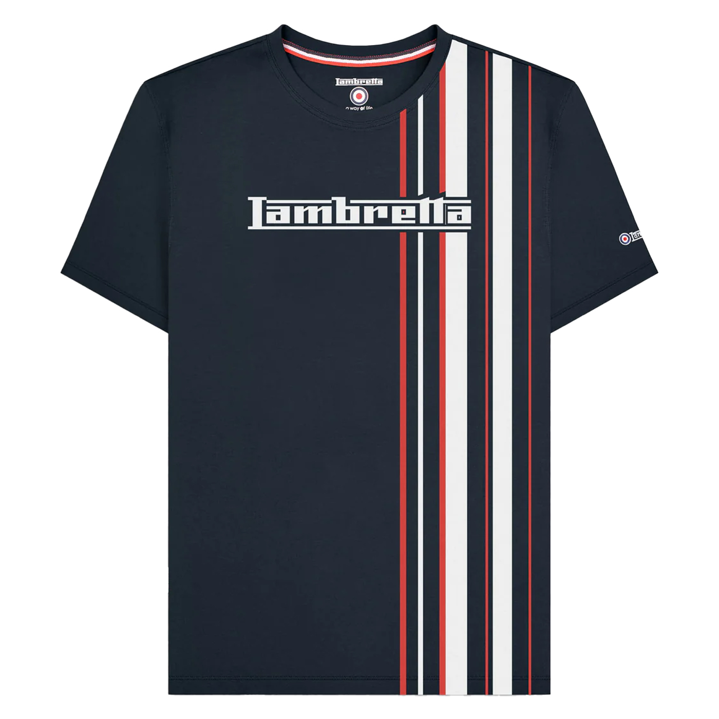 Lambretta - "SS25" T-Shirt für Herren (Marineblau/Rot/Weiß) Image
