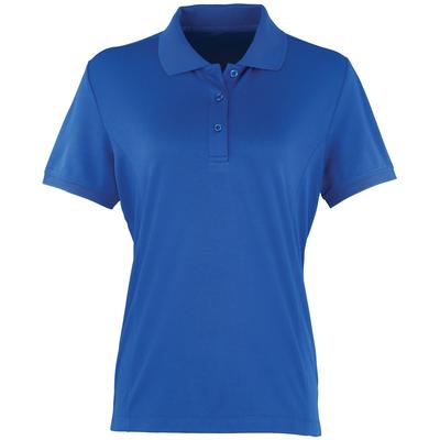 Premier Damen Coolchecker Piqué Polo-Shirt / Polohemd, Kurzarm (Königsblau) Image