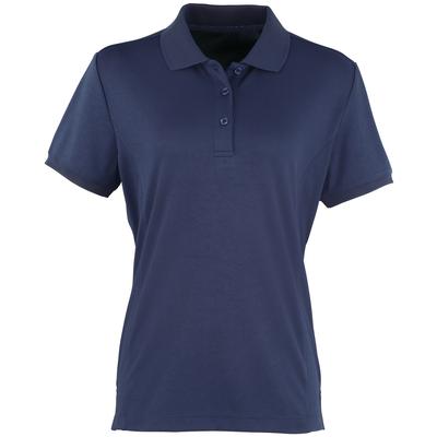 Premier Damen Coolchecker Piqué Polo-Shirt / Polohemd, Kurzarm (Marineblau) Image