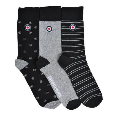 Lambretta - Socken für Herren(3er-Pack) (Schwarz/Grau) Image
