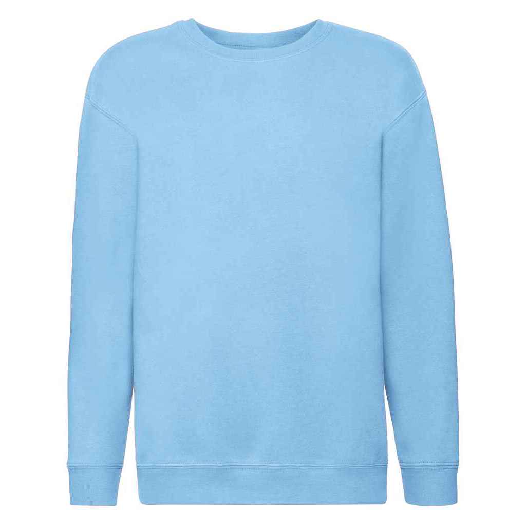 Fruit of the Loom - "Premium" Sweatshirt Überschnittene Schulter für Kinder (Himmel) Image