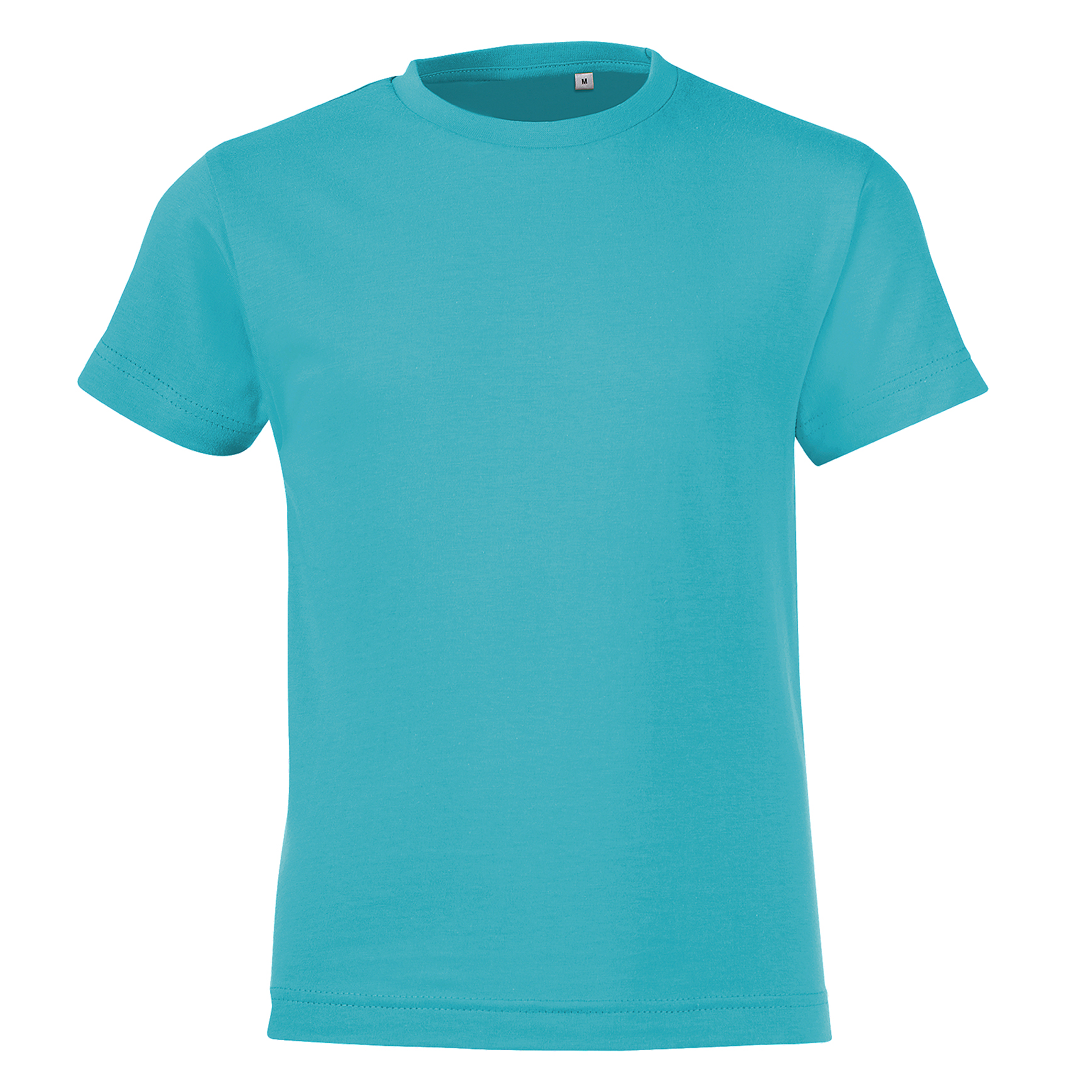 SOLS Childrens/Kids Regent Short Sleeve Fitted T-Shirt (Atoll Blau) Image