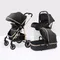 3 in 1 passeggino lussuoso portatile da viaggio carrozzina pieghevole carrozzina alta paesaggio telaio in alluminio passeggino neonato