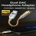 Adattatore per cuffie DAC da tipo C a 3,5 mm CX31993 MAX97220 Cavo amplificatore a doppio chip per PC Android Audio HiFi DSD 384kHz 32bit
