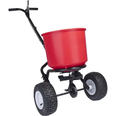 2600A-PLUS Spreader Lawn Aerator & Fertilizer Spreader, 40lb Hopper Capacity, Red, Durable, All