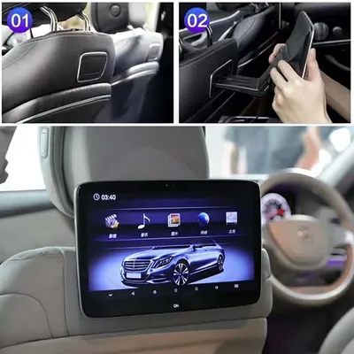 11.6‘’ Headrest Monitor Display IPS Android Touch Screen For Mercedes Benz GLS X167 Car TV Rear Seat
