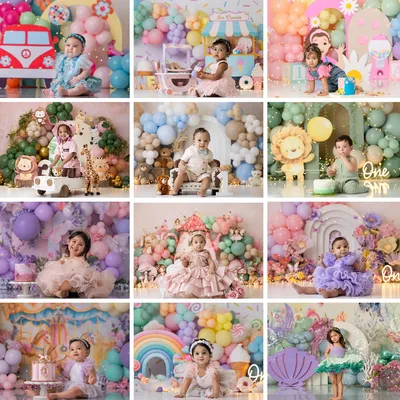 Balloon Birthday Party Background Cake Smash Kids Adult Photogrpahy Child Baby Photocall Props Photo