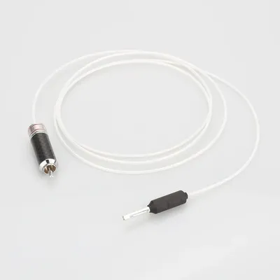 HIFI Sterling Silver Audio Cable Banana To RCA Cable For GND Amplifier Decoder Speaker Audio