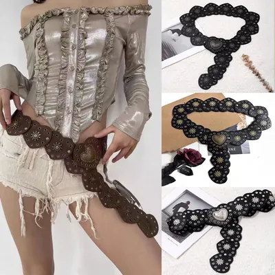 Cross-border European and American retro western cowboy personality peach-hearted lady exaggerated