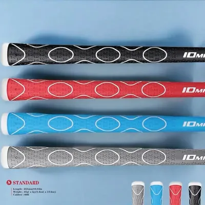 Non-Slip Rubber 13-Pack TPE Golf Grips - Durable Assorted Colors Club Grip Set - Professional