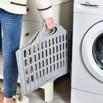 Modern Foldable Laundry Hamper High-capacity Portable Dirty Clothes Organizer Durable Laundry Basket