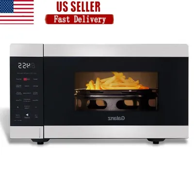 3-in-1 Air Fry Microwave Oven 900W Stainless Steel Convection Cooking Multi-Function Auto-Cook Air