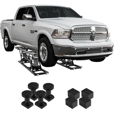 Car Lift, 7,000 LBS Capacity Portable Car Lift, 26.8" Max. Height, with Extended-Length Plates,