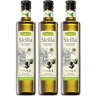 Rapunzel Bio Olivenöl Sicilia Pgi, nativ extra x3 3x500 ml Öl Image