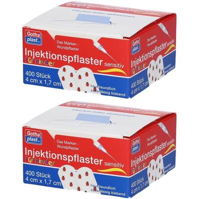 2x Gothaplast Injektionspfl.Kinder Käfer 1,7x4 cm 2x400 St Pflaster Image