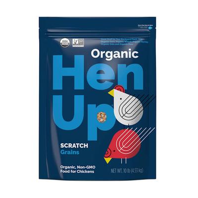 Hen Up Organic Scratch Grains for Chickens Food, 10 lbs.