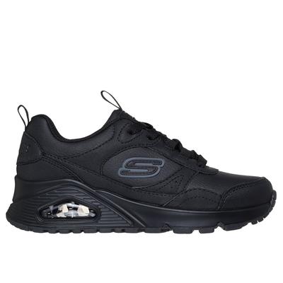 Skechers Boy's UNO Gen1 - Class Edge Sneaker | Size 3.0 | Black | Synthetic/Textile