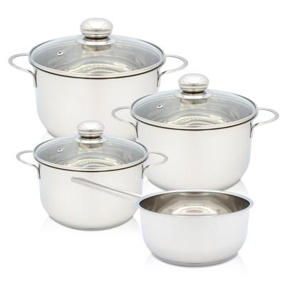 Topf-Set KRÜGER "Saturn", silber, Töpfe, für Induktions-Kochfelder geeignet Image