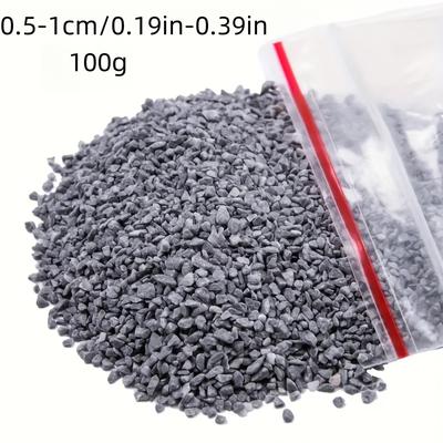 TEMU 50/100g Grey Realistic Pebbles, Micro Railway Gravel, Natural Stone, For Diy Model Railway Base, Garden Pathway, Scene, Toy House Decoration Image