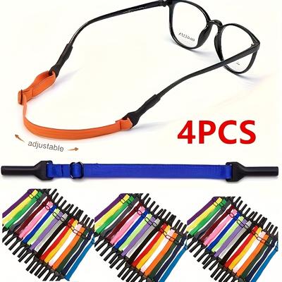 TEMU 4pcs Eyeglass Cord - Glasses Strap - Neck Chain For Glasses - Adjustable Eyewear Retainer, Suitable For Prescription Or Reading Glasses Image