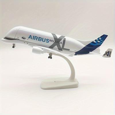 "TEMU 1pc/7.87" Belluga X-plane With Removable Landing Gear - White And Blue Alloy Steel/plastic Collectible Decor, Great For Home, Office, Birthday And Holiday Gifts, Home Decor" Image