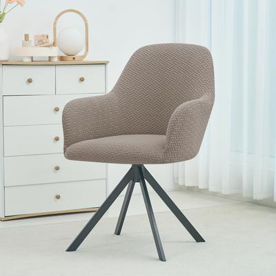 TEMU 1pc Stretch Jacquard Velvet T-shaped High Armrest Chair Cover - Green, Machine Washable, Full Coverage, , For Rotating Chairs Image