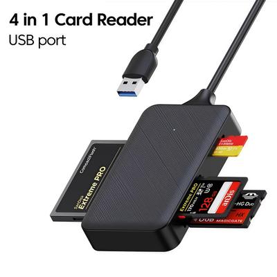TEMU 1/2/3pcs Memory Card Reader 4-in-1 Usb 3.0 & Usb-c Adapter, 5gbps Speed, Supports Sd, , Cf, Ms, Mmc, Uhs-i - Compatible With Iphone 15, /air, And More Image