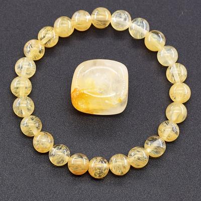 TEMU 1pc Citrine Bracelet Simple Bracelet Give To Image