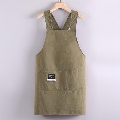 TEMU Durable Polyester Chef's Apron - -back Straps, Solid Color, Lightweight & Breathable Fabric, Ideal For Home Kitchen Cooking & Catering, Catering Apron|sleek Apron Design|smooth Texture Image