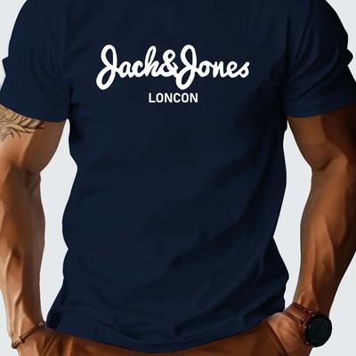 TEMU Fashionable Short Sleeve T-shirt For Men - Wear Image