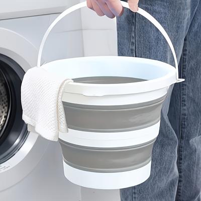 TEMU 1pc Portable Folding Bucket - Durable, Space-saving, , Suitable For Car Washing, Camping, Fishing, Travel And Outdoor Activities - Compact, Lightweight, Convenient Design Image