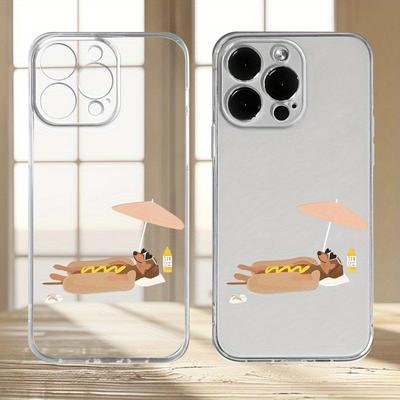 TEMU Transparent Phone Case With Dachshund Pattern Uv Printing For Iphone 11 12 13 14 Pro Max 15 16 Xr X/ Xs 7 8 Plus Se Mini - Best Gift For Birthday, Image
